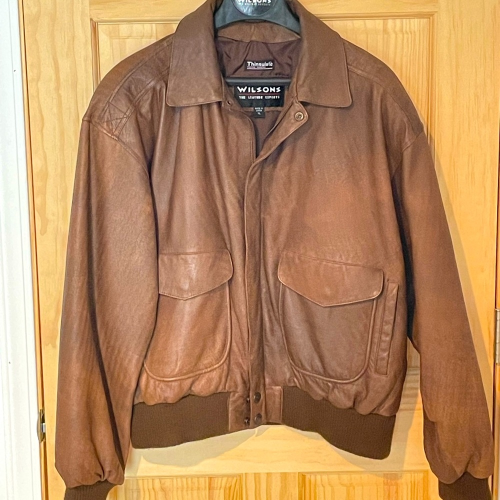 Mens Wilson Leather Bomber in size XL
